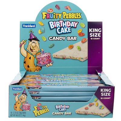 Frankford Fruity Pebbles Birthday Cake Bar 78 g (18 Pack) Imported Exotic Candy Whole Montreal Quebec Canada