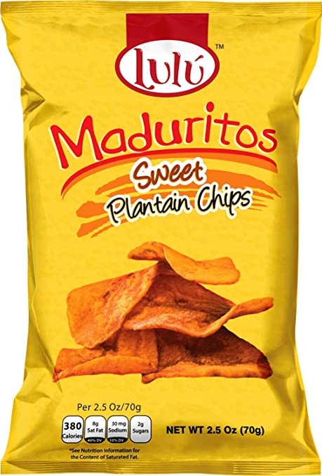 Lulu Maduritos Sweet Plantain Chips 70g (30 Pack) Exotic Snacks Wholesale Montreal Quebec Canada