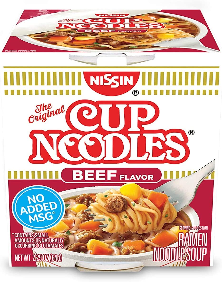 Nissin Beef Flavor Cup Noodles 64 g (12 Pack)