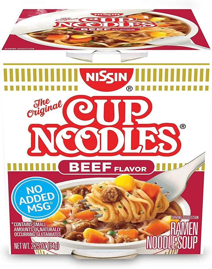 Nissin Beef Flavor Cup Noodles 64 g (12 Pack)