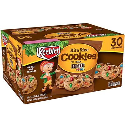 Keebler M&M Bite Size Cookies 45 g (30 Pack) Exotic Snacks Wholesale Montreal Quebec Canada