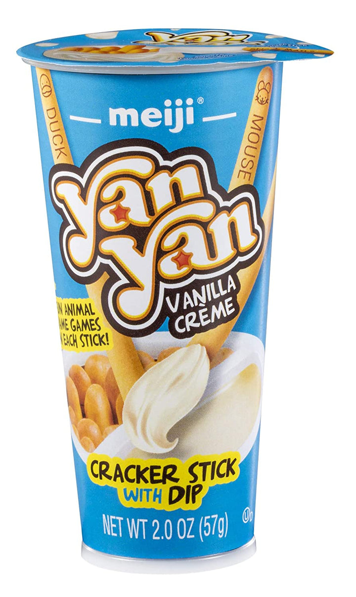 Meiji Yan Yan Vanilla Crème Dipping Sticks 57 g (10 Pack) Exotic Snacks Wholesale Montreal Quebec Canada