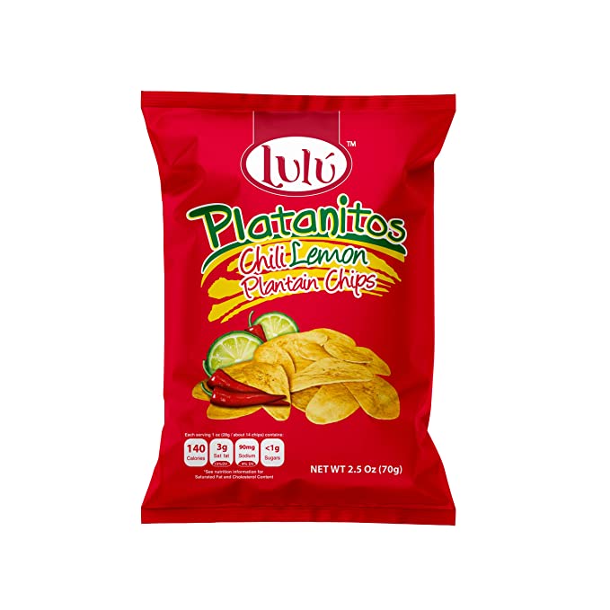 Lulu Chili Lemon Plantain Chips 70 g (30 Pack) Exotic Snacks Wholesale Montreal Quebec Canada