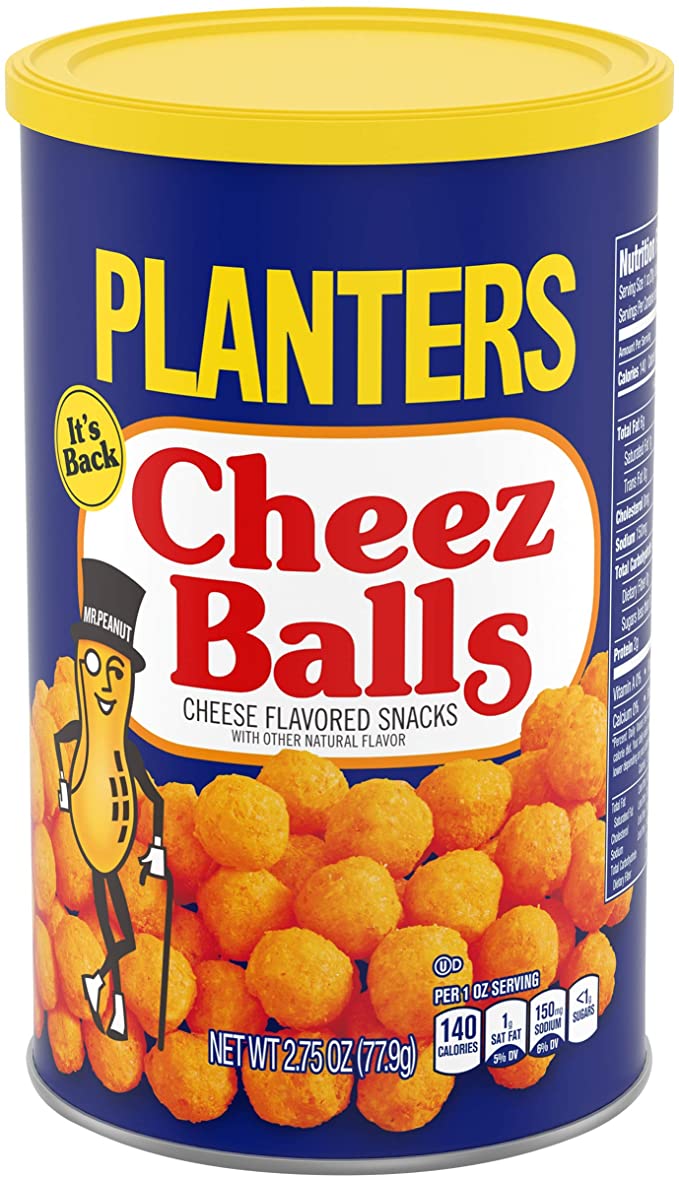 Planters Cheez Balls Original Flavor 77.9 g (12 Pack) Imported Exotic Snacks Wholesale Montreal Quebec Canada