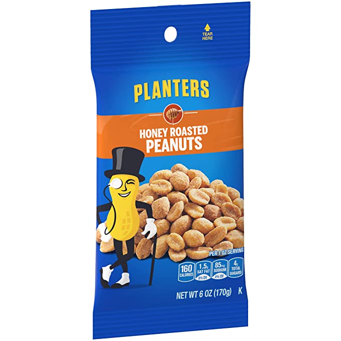 Planters Honey Roasted Peanuts 170 g (12 Pack) Exotic Snacks Wholesale Montreal Quebec Canada