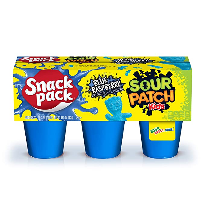 Sour Patch Kids Snack Pack Blue Raspberry Jello 92 g (8 Pack)