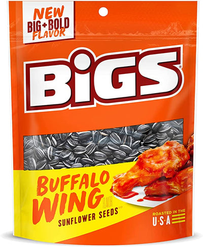 BIGS Buffalo Wing Sunflower Seeds 152 g (12 Pack) Exotic Snacks WHolesale Montreal Quebec Canada