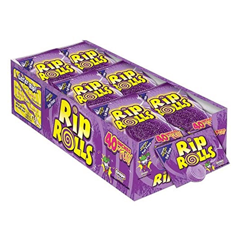 Rip Rolls Grape 40 g (24 Pack) Exotic Candy Wholesale Montreal Quebec Canada