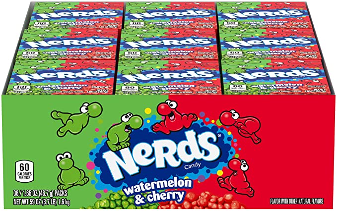 Nerds Watermelon & Cherry Candy 46.7 g (36 Pack) Exotic Candy Wholesale Montreal Quebec Canada