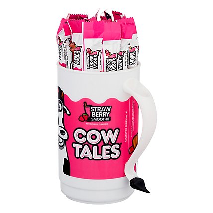 Cow Tales Strawberry Smoothie with Tumbler 28 g (100 Pack) Exotic Candy Wholesale Montreal Quebec Canada