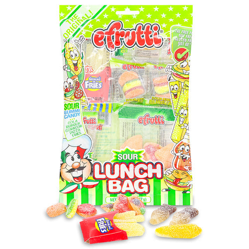 eFrutti Gummi Sour Lunch Shelf Tray 77 g (12 Pack) Exotic Candy Wholesale Montreal Quebec Canada