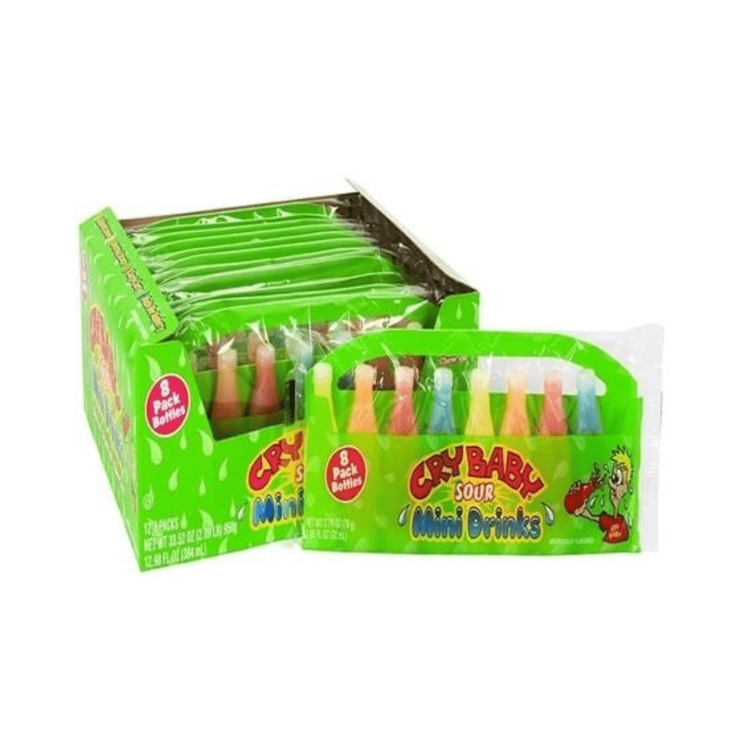 Cry Baby Sour Mini Drinks 79 g (12 Pack) Exotic Candy Wholesale Montreal Quebec Canada