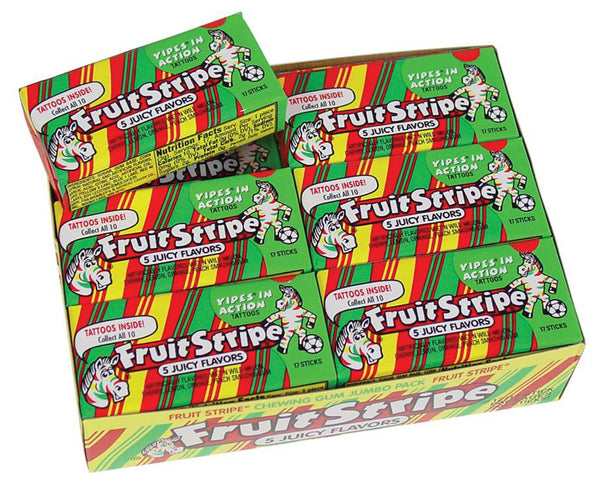 Fruit Stripe 5-Flavor Gum 51 g (12 Pack)