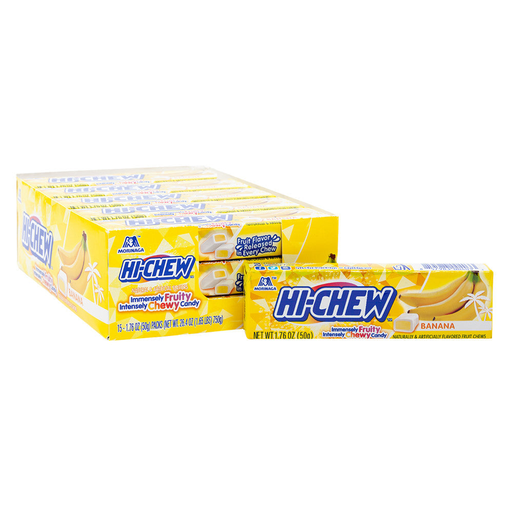 Morinaga Hi-Chew Banana Candy 50 g (15 Pack) Exotic Candy Wholesale Montreal Quebec Canada