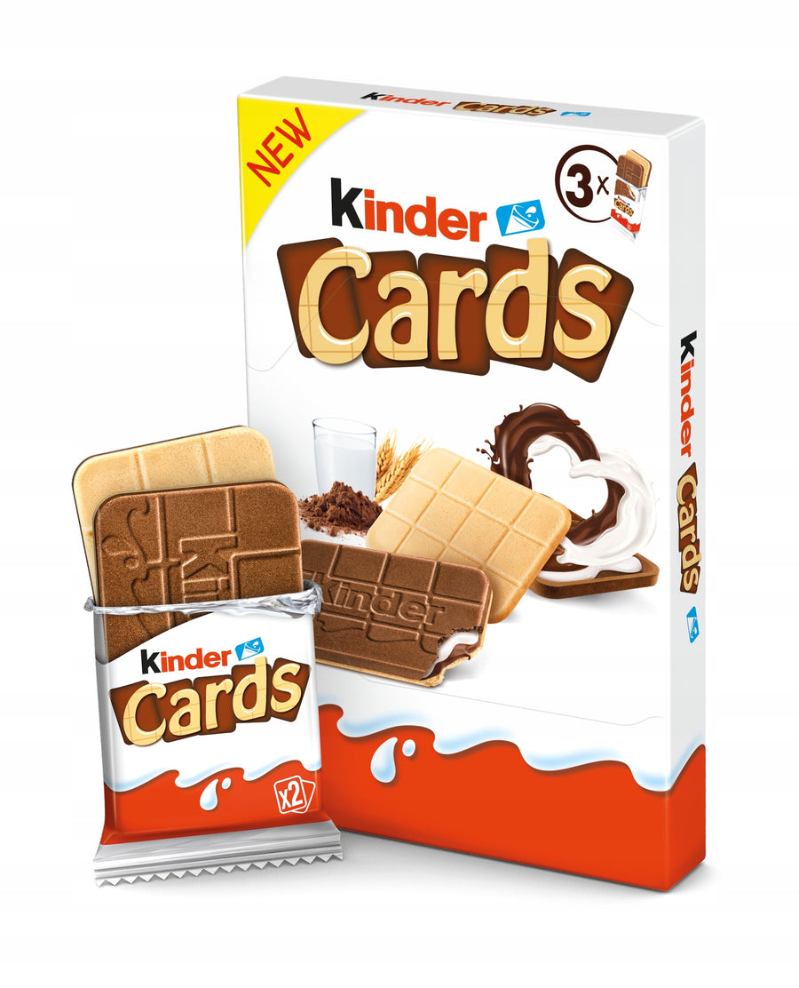 Kinder Cards 76.8 g T3 Imported Exotic Snacks Europe Wholesale Montreal Canada