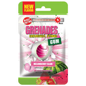 Grenades Gum Melonberry Slam 60 g (12 Pack)