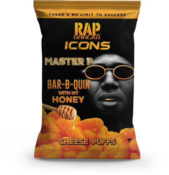 Master P Bar-B-Quin With My Honey Cheese Puffs 71 g (24 Pack) Imported Exotic Snacks Wholesale Montreal Quebec Canada