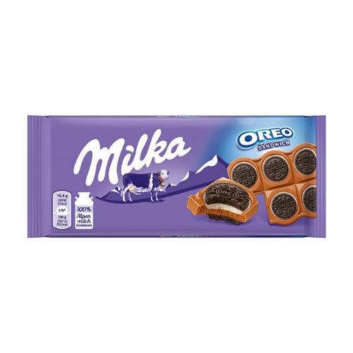 Milka Oreo Sandwich Chocolate Bar 92 g (16 Pack)