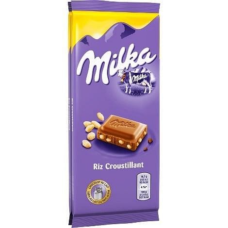 Milka Crispy Rice Chocolate Bar 100 g (20 Pack) Exotic Snacks Wholesale Montreal Quebec Canada