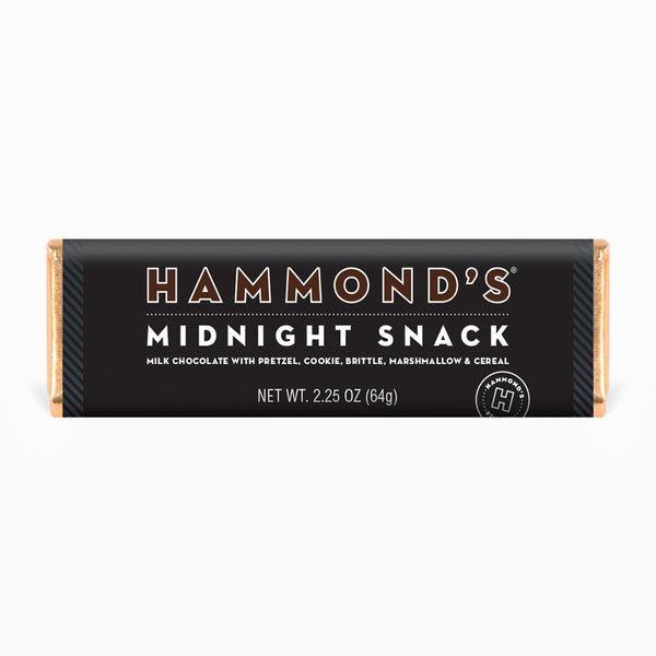 Hammond's Midnight Snack Milk Chocolate Candy Bar 64 g (12 Pack) Exotic Snacks Wholesale Montreal Quebec Canada