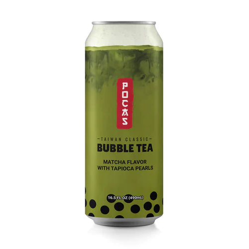 Pocas Bubble Tea Matcha 490 ml (Pack of 24) Exotic Drinks Wholesale Montreal Quebec Canada