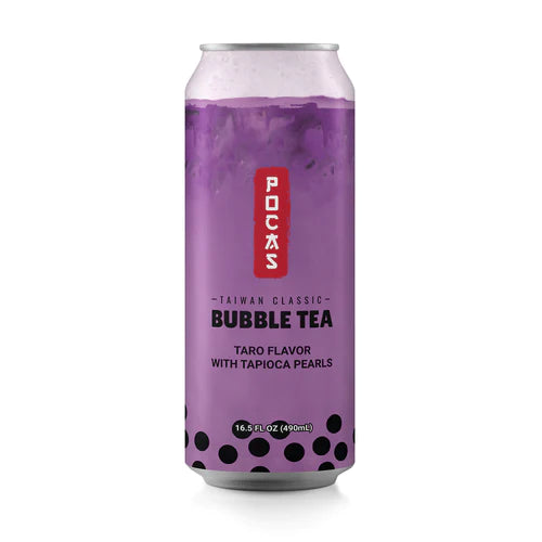 Pocas Bubble Tea Taro 490 ml (Pack of 24) Exotic Drinks Wholesale Montreal Quebec Canada