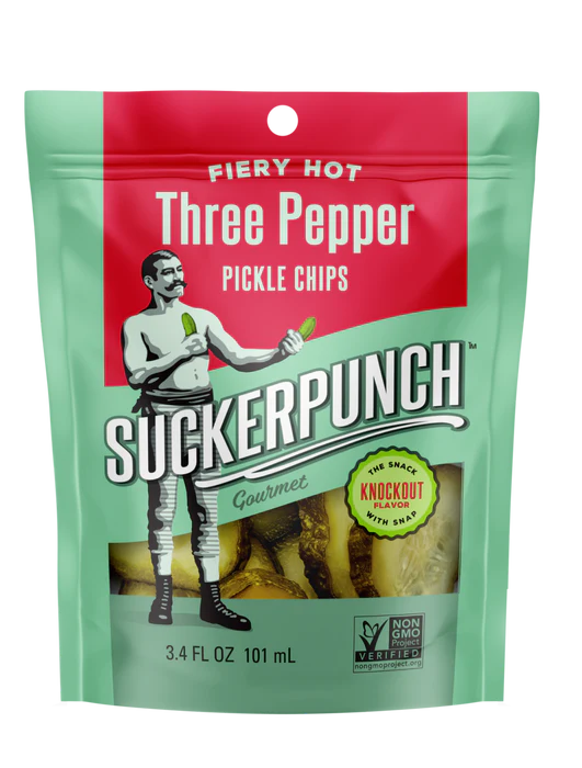 SuckerPunch Pickle Chips Fiery Hot 101 ml (12 Pack)