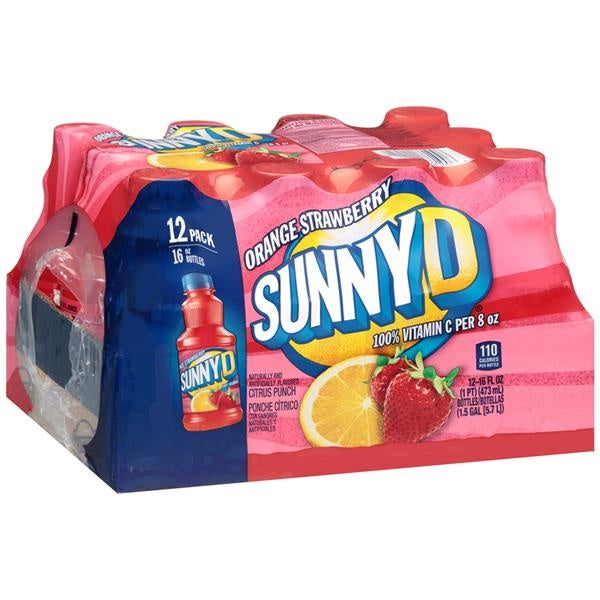 SunnyD Orange Strawberry 473 ml (12 Pack)