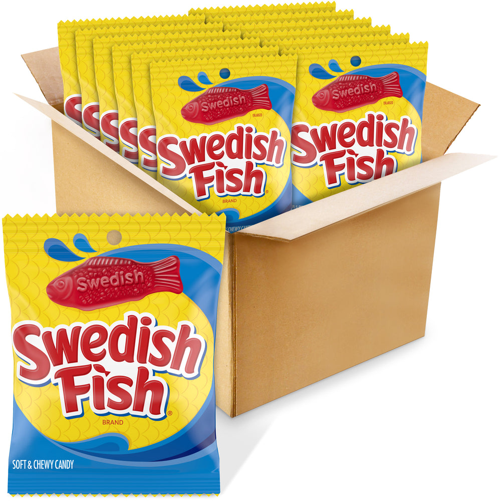 Swedish Fish Red Peg Bag 142 g (12 Pack) Exotic Candy Wholesale Montreal Quebec Canada