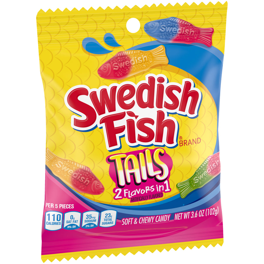 Swedish Fish Tails Candy 102 g (12 Pack) Imported Exotic Candy Wholesale Montreal Quebec Canada