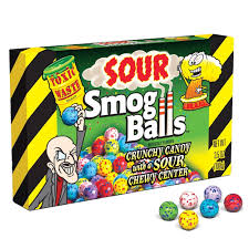 Toxic Waste Sour Smog Balls Theatre Box 100 g (12 Pack) Exotic Candy Wholesale Montreal Quebec Canada