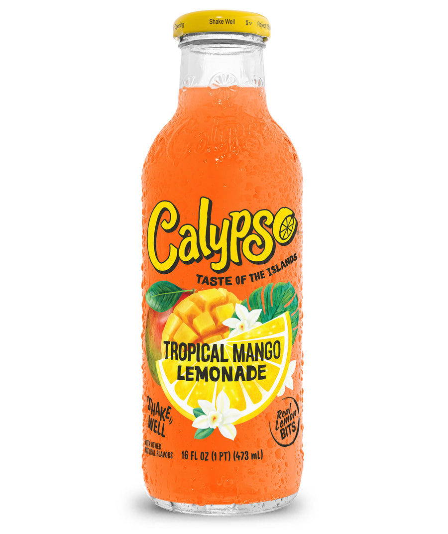 Calypso Tropical Mango Lemonade 473 mL (12 Pack) Exotic Drinks Wholesale Montreal Quebec Canada