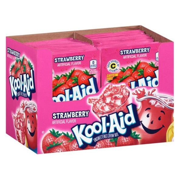 Kool-Aid Unsweetened Strawberry Drink Mix 3.9 g (48 Pack)