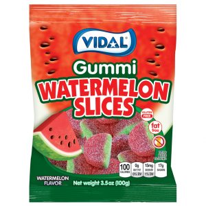 Vidal Gummi Watermelon Slices 100 g (14 Pack)