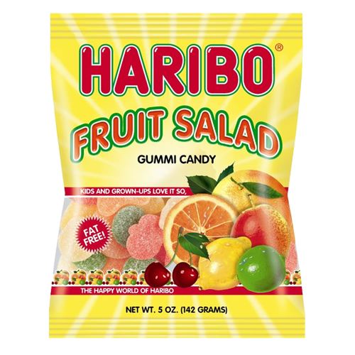 Haribo Fruit Salad Gummi Candy Peg Bag 142 g (12 Pack) Exotic Candy Wholesale Montreal Quebec Canada