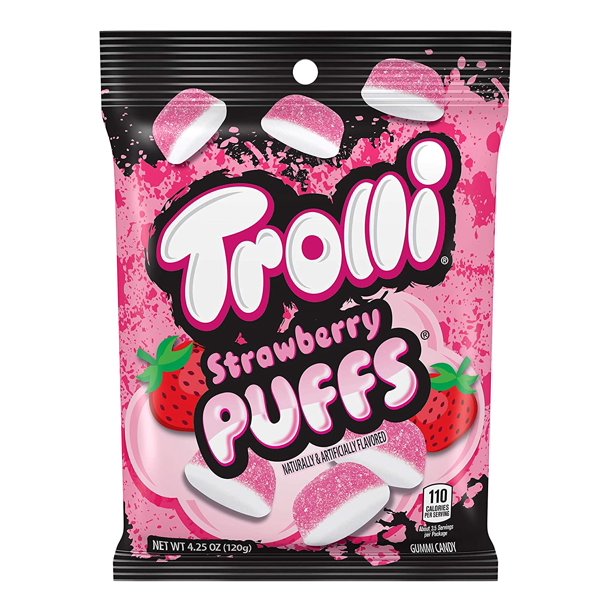 Trolli Strawberry Puffs 120 g Imported Exotic Candy Wholesale Montreal Quebec Canada