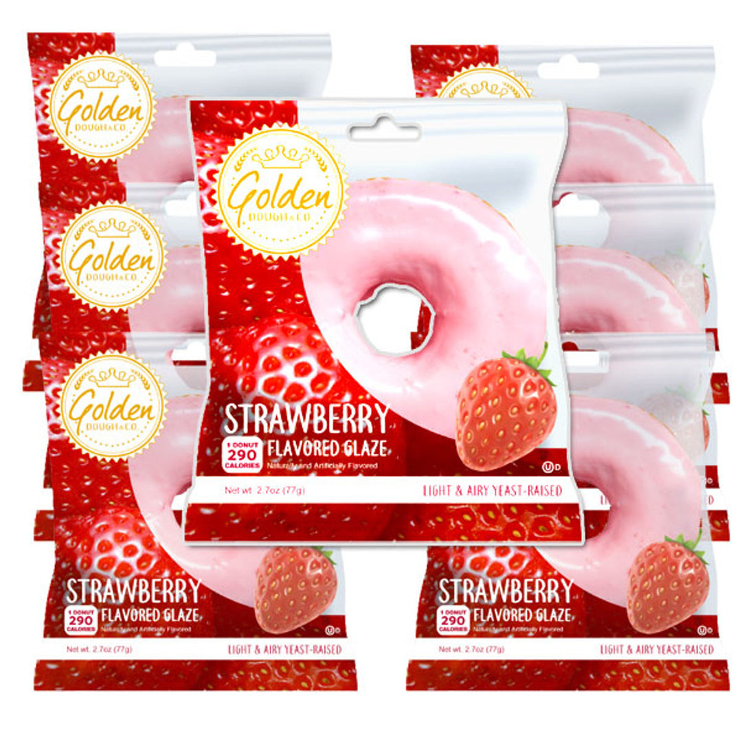 Golden Dough Strawberry Donut Imported Exotic Wholesale Snacks Montreal Quebec Canada