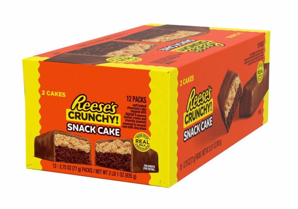 Reese’s Crunchy Snack Cake 77 g  Imported Exotic Wholesale Candy Montreal Quebec Canada