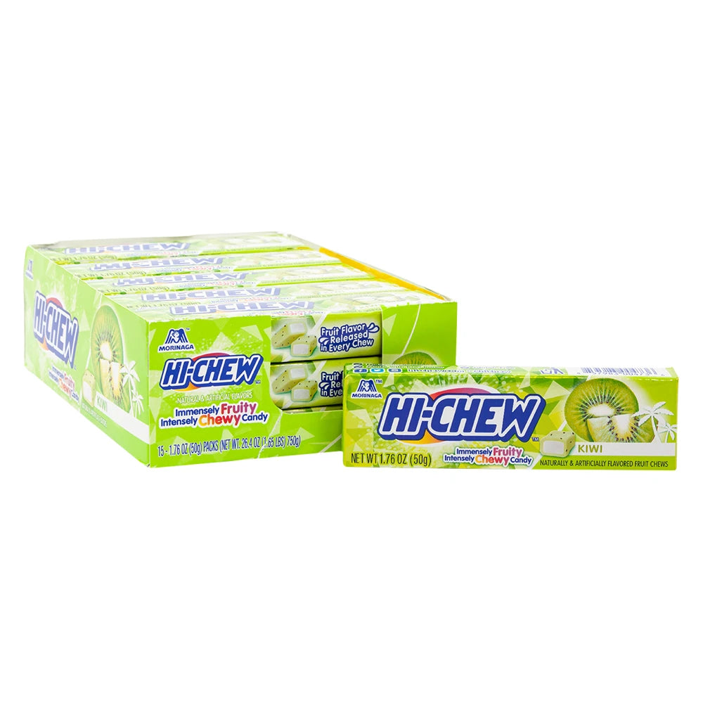 Morinaga Hi-Chew Kiwi Candy 50 g (15 Pack) Exotic Candy Wholesale Montreal Quebec Canada