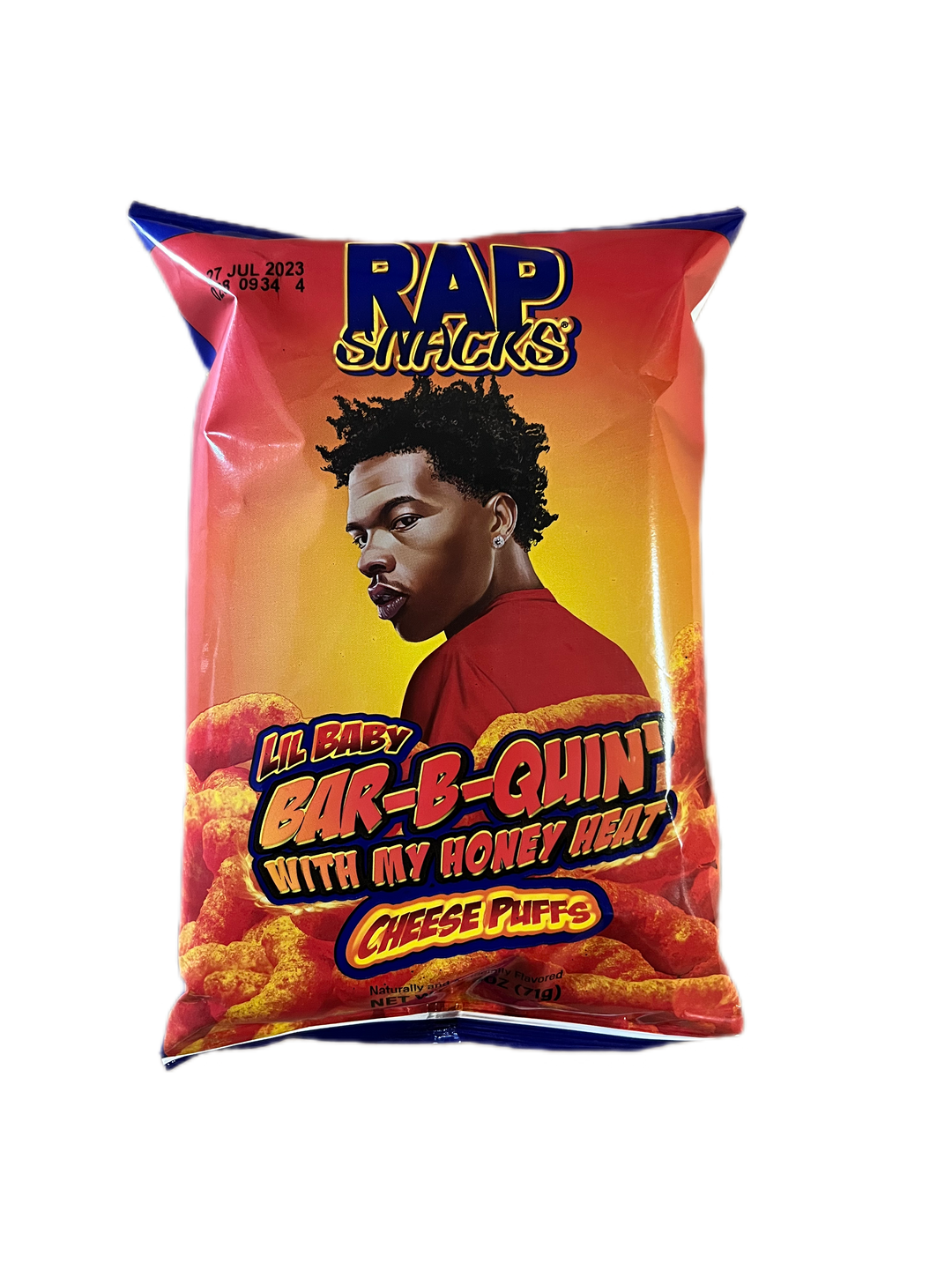 Lil Baby Bar-B-Quin’ With My Honey Heat Cheese Puffs 71 g (24 Pack) Exotic Snacks Wholesale Montreal Quebec Canada