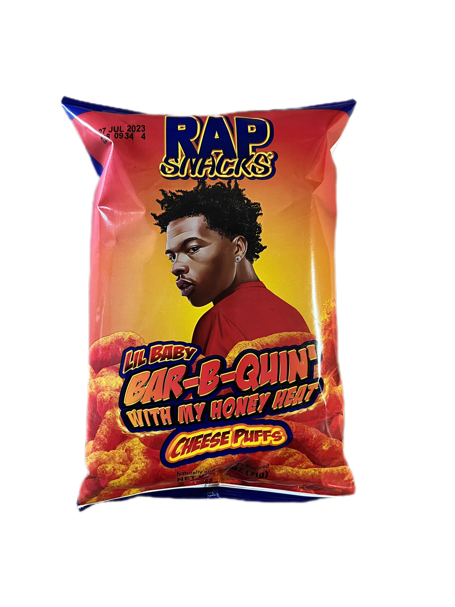 Lil Baby Bar-B-Quin’ With My Honey Heat Cheese Puffs 71 g (24 Pack) Exotic Snacks Wholesale Montreal Quebec Canada