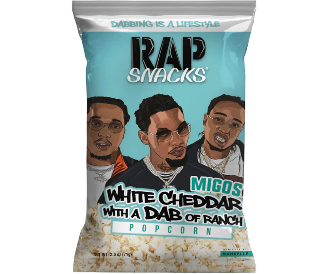 Migos White Cheddar with a Dab of Ranch Gourmet Popcorn 71 g (24 Pack)