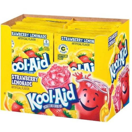 Kool-Aid Unsweetened Strawberry Lemonade Drink Mix 5.3 g (48 Pack)