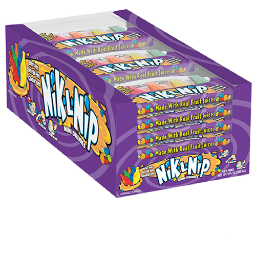 Nik L Nip 4-Pack Wax Bottle Candy 39.4 g (18 Pack) Exotic Candy Wholesale Montreal Quebec Canada