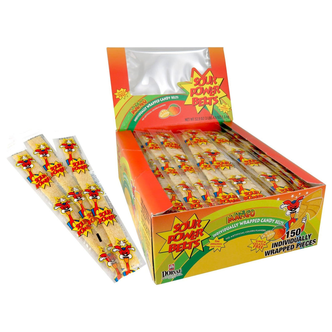 Sour Power Mango Wrapped Belts 9.6 g (150 Pack)