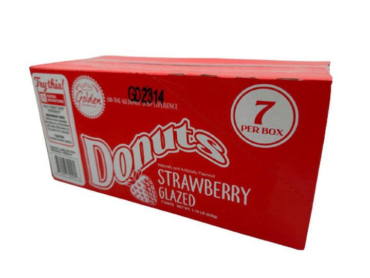 Golden Dough Strawberry Glazed Donuts 77 g (7 Pack)