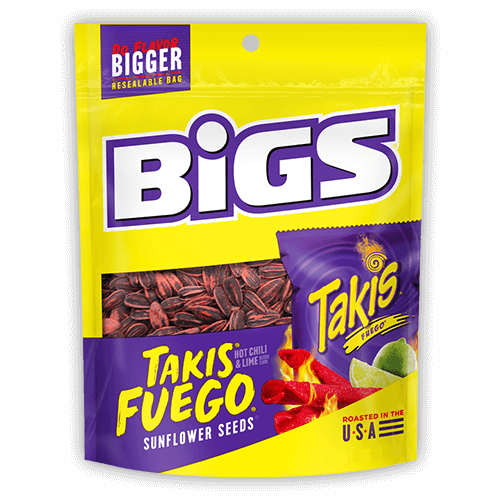 BIGS Takis Fuego Sunflower Seeds 152 g (12 Pack) Exotic Snacks Wholesale Montreal Quebec Canada